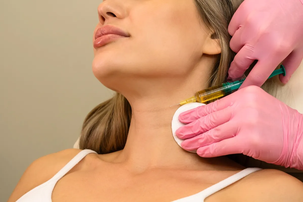 A woman receiving PRF Treatment by Artmedica Aesthetics