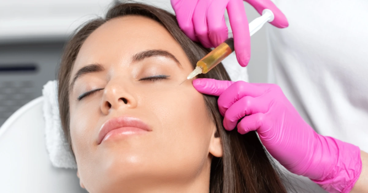 Woman Receiving PRF EZ Gel Treatment in Vienna, VA